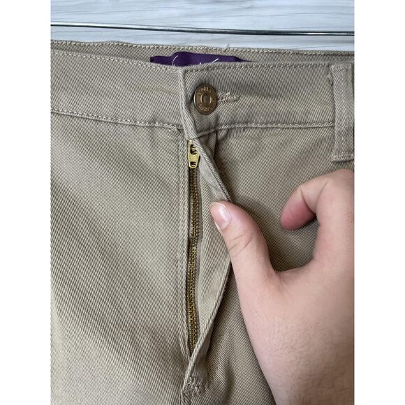 Gloria Vanderbilt Jeans Womens 14 Khaki Amanda Average Missy Stretch Twill Pants - Picture 2 of 14